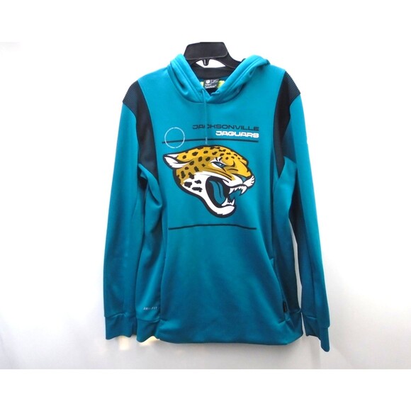 Nike NFL On-Field Jacksonville Jaguars Hoodie Sideline Logo Dri-Fit Mens Size M - Picture 1 of 10